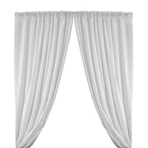 Cotton Polyester Broadcloth Rod Pocket Curtains (All Colors Available) - White