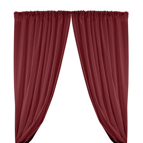 Cotton Polyester Broadcloth Rod Pocket Curtains - Wine