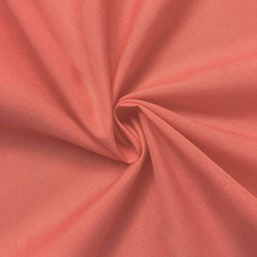 Cotton Polyester Broadcloth Rod Pocket Curtains - Coral
