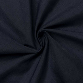 Cotton Polyester Broadcloth Rod Pocket Curtains - Navy Blue