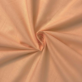 Cotton Polyester Broadcloth Rod Pocket Curtains - Peach