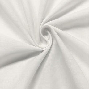 Cotton Polyester Broadcloth Rod Pocket Curtains (All Colors Available) - White