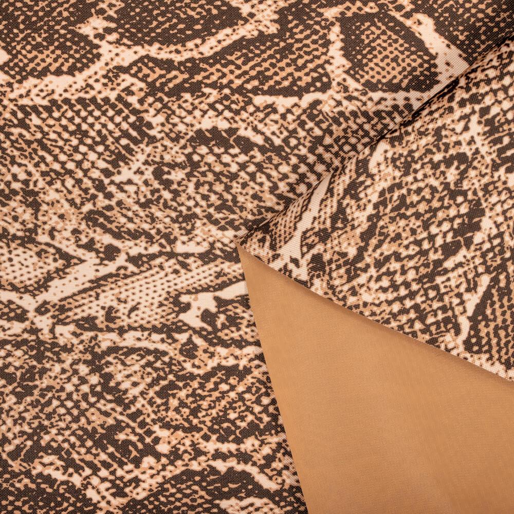 Ottertex Waterproof Canvas Snakeskin Print Fabric SV577621 Brown Image A4