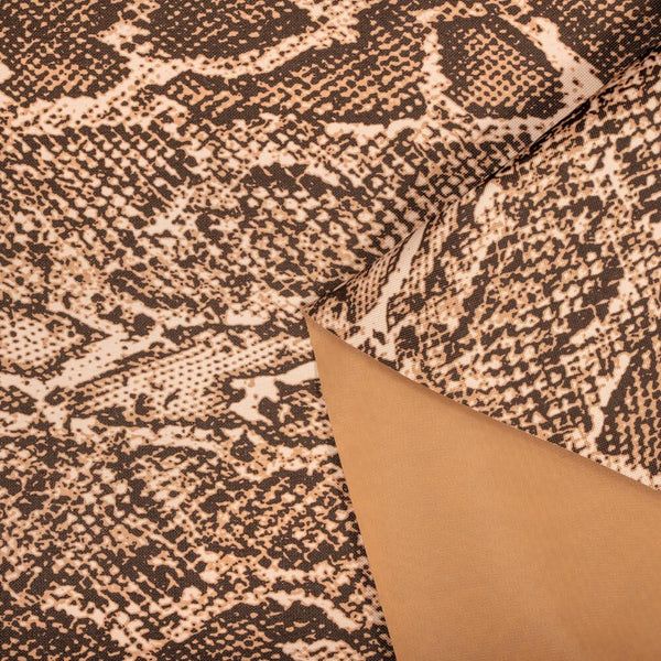 Ottertex Waterproof Canvas Snakeskin Print Fabric SV577621 Brown Image A4