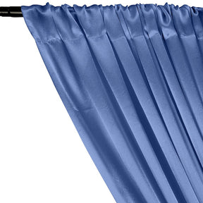 Crepe Back Satin Rod Pocket Curtains - Dark Blue