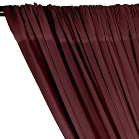 Cotton Voile Rod Pocket Curtains - Dark Fuchsia