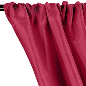 Polyester Dupioni Rod Pocket Curtains - Dark Fuchsia 36