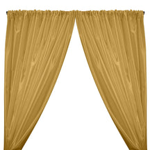 Charmeuse Satin Rod Pocket Curtains - Dark Gold