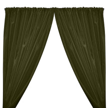 Charmeuse Satin Rod Pocket Curtains - Dark Olive