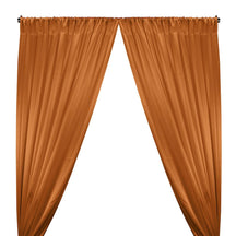 Crepe Back Satin Rod Pocket Curtains - Dark Orange