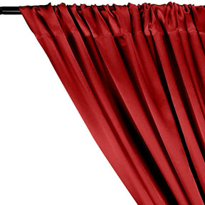 Charmeuse Satin Rod Pocket Curtains - Dark Red