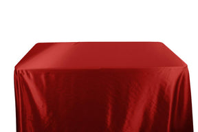 Charmeuse Satin Banquet Rectangular Table Covers - 8 Feet