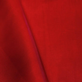 Poly China Silk Lining Rod Pocket Curtains - Dark Red