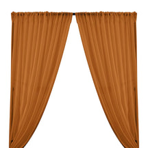Cotton Voile Rod Pocket Curtains - Dark Saffron