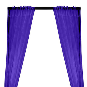 Crystal Organza Rod Pocket Curtains - Deep Purple