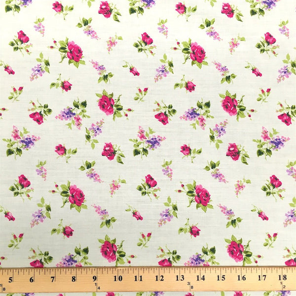 Delilah Pale Yellow Print Broadcloth Fabric