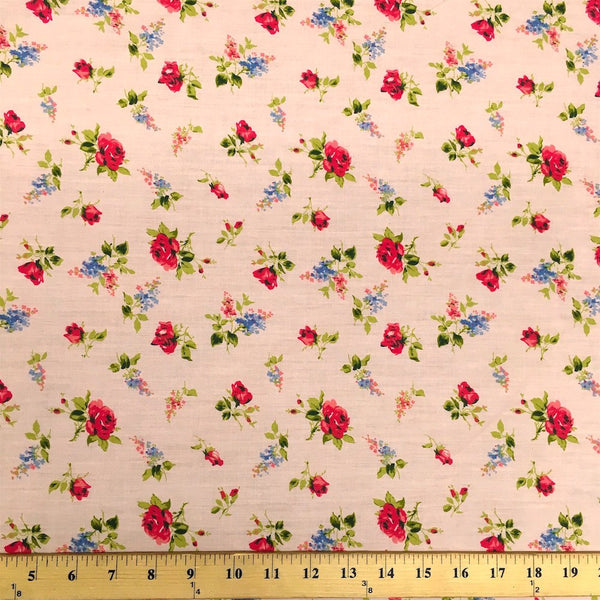 Delilah Pink Print Broadcloth Fabric