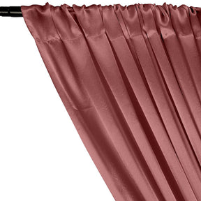 Crepe Back Satin Rod Pocket Curtains - Dusty Rose