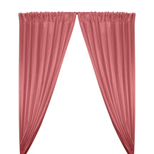 Stretch Charmeuse Satin Rod Pocket Curtains - Dusty Rose