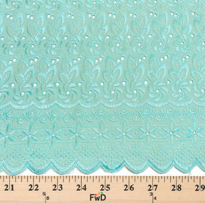 Eyelet Floral Embroidery Fabric