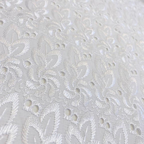 Eyelet Floral Embroidery Fabric