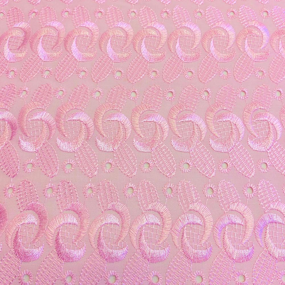 Eyelet Spiral Embroidery Fabric SV571101 Pink 1