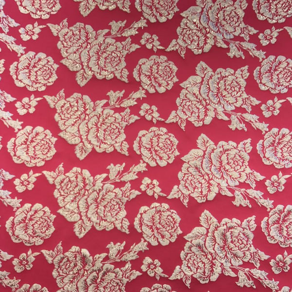 Silver 3D Metallic Jacquard SV574466 Fuchsia 1