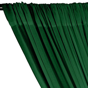 Cotton Voile Rod Pocket Curtains - Forest Green