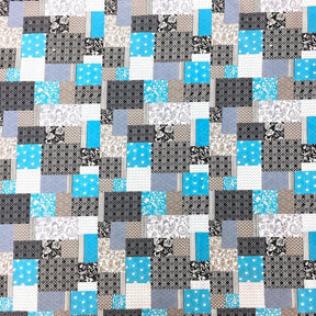 Foulard Patch Aqua Print Sheeting Fabric