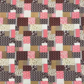 Foulard Patch Pink Print Sheeting Fabric