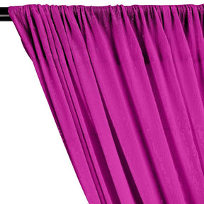 All-Over Micro Sequins Starlight On Stretch Mesh Rod Pocket Curtains - Fuchsia