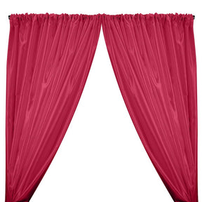 Charmeuse Satin Rod Pocket Curtains - Fuchsia