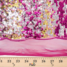 Two-Tone Reversible Sequins on Mesh