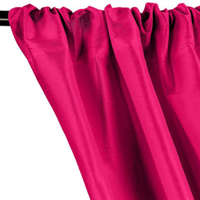 Polyester Dupioni Rod Pocket Curtains - Fuchsia 169