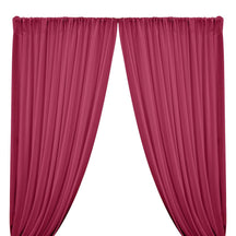 Rayon Challis Rod Pocket Curtains - Fuchsia