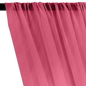 Silk Georgette Chiffon Rod Pocket Curtains - Fuchsia