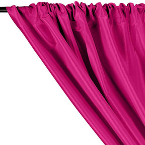 Stretch Taffeta Rod Pocket Curtains - Fuchsia