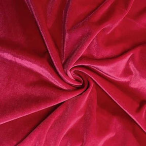 Stretch Velvet Rod Pocket Curtains - Fuchsia
