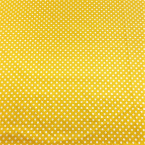 Yellow Polka Dot Printed Cotton