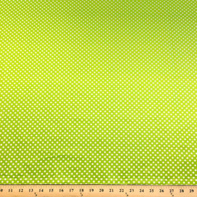 Lime Polka Dot Printed Cotton Fabric