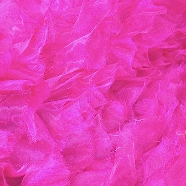 Fuchsia Ruffle Organza Fabric