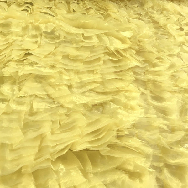 Gold Ruffle Organza Fabric