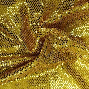 American Trans Knit Sequins Rod Pocket Curtains - Gold on Gold