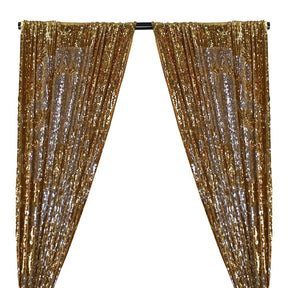 Two-Sided Reversible Sequins Rod Pocket Curtains - Gold / Silver