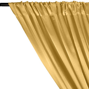 Charmeuse Satin Rod Pocket Curtains - Gold