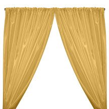 Charmeuse Satin Rod Pocket Curtains - Gold