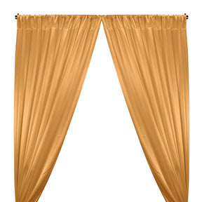 Crepe Back Satin Rod Pocket Curtains - Gold