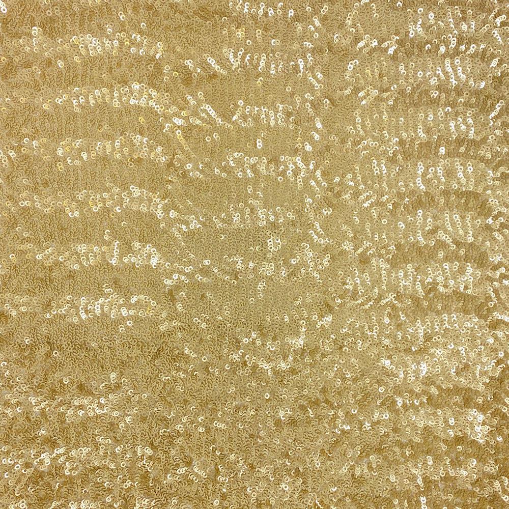 Crushed Embroidery Sequins On Mesh Fabric SV576603 Gold 1