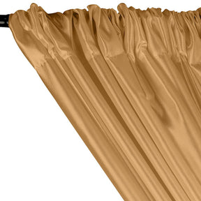 Extra Wide Nylon Taffeta Rod Pocket Curtains - Gold
