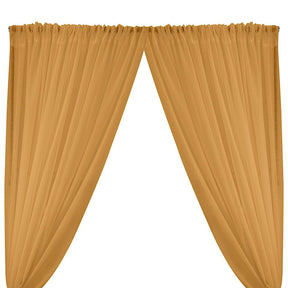 Gasa Sheer Voile Rod Pocket Curtains - Gold
